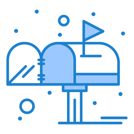 Letter box Generic Blue icon