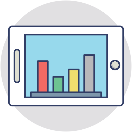 mobile analytics Generic Rounded Shapes icon