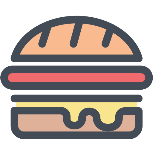 cheeseburger Generic Outline Color icoon