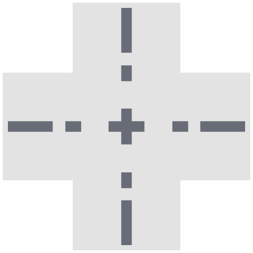intersección de carreteras Creative Stall Premium Flat icono