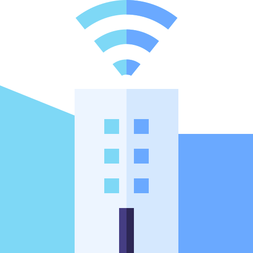 Smart city Basic Straight Flat icon