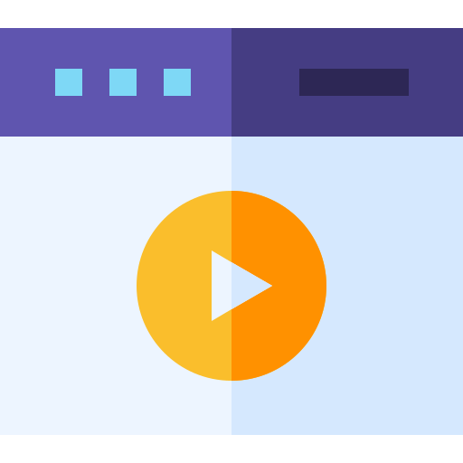 streaming Basic Straight Flat icon