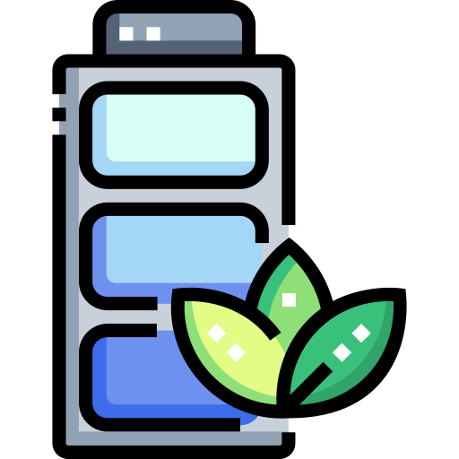 Eco battery Detailed Straight Lineal color icon