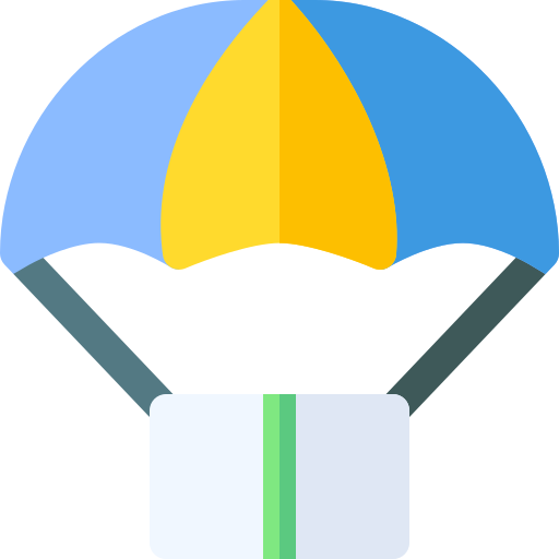 paracaídas Basic Rounded Flat icono