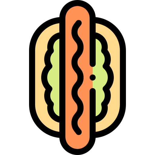 hot-dog Detailed Rounded Lineal color Icône