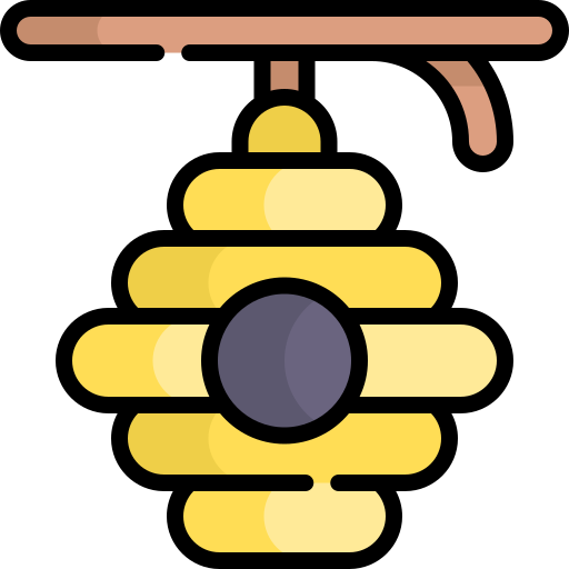 alveare Kawaii Lineal color icona