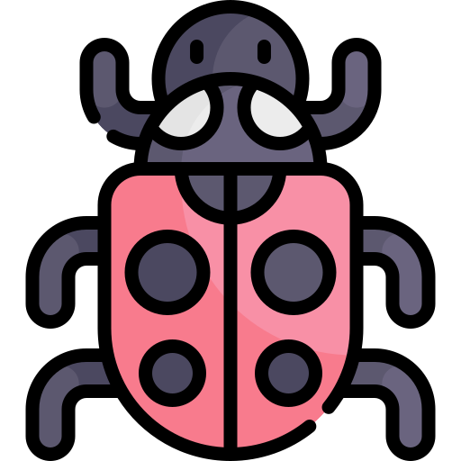 lieveheersbeestje Kawaii Lineal color icoon