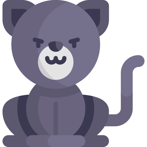 panther Kawaii Flat icon