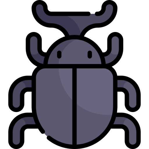 scarabée Kawaii Lineal color Icône