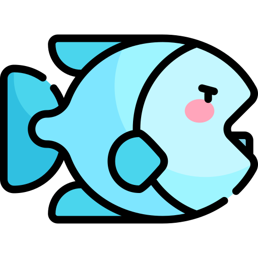 Piranha Kawaii Lineal color icon