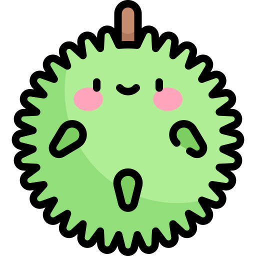 Durian Kawaii Lineal color icon