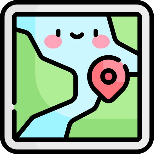 地図 Kawaii Lineal color icon