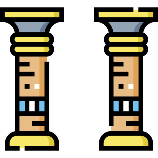 Column Detailed Straight Lineal color icon