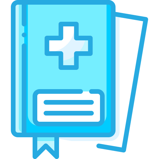 Medical history Generic Blue icon