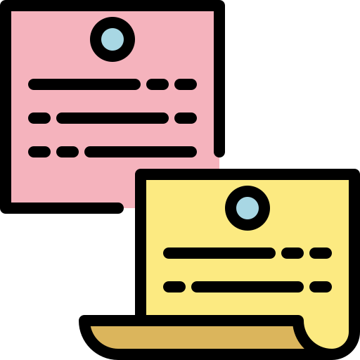 Post it Generic Outline Color icon