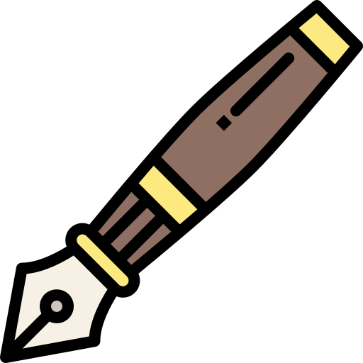 penna stilografica Generic Outline Color icona