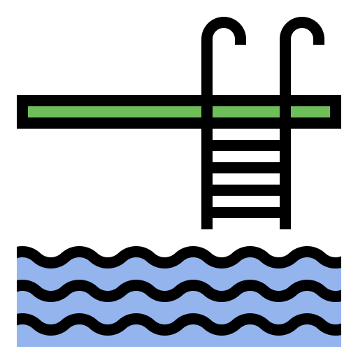 piscine Generic Outline Color Icône