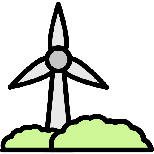 Ветряная электростанция Generic Outline Color иконка