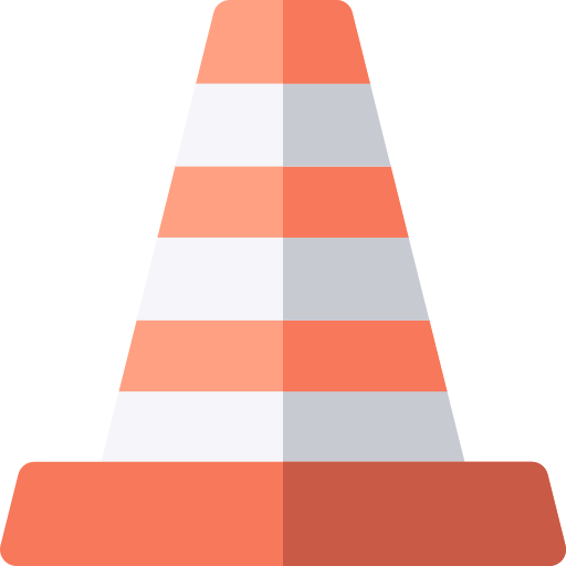 Traffic cone Basic Rounded Flat icon