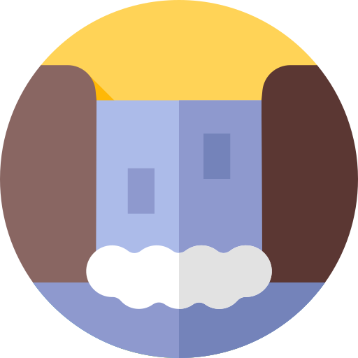 cascada Flat Circular Flat icono