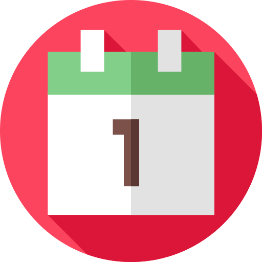 Calendar Flat Circular Flat icon