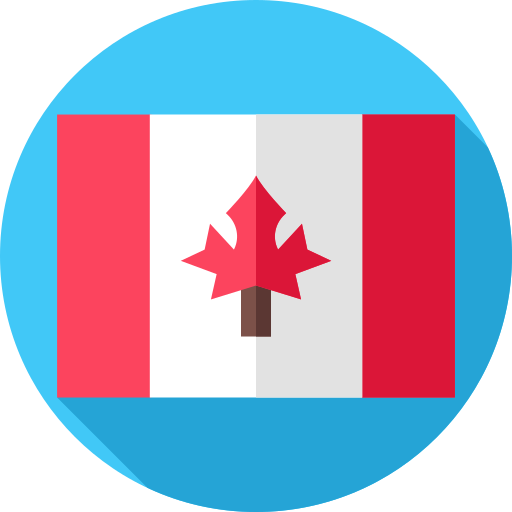 Canada Flat Circular Flat icon