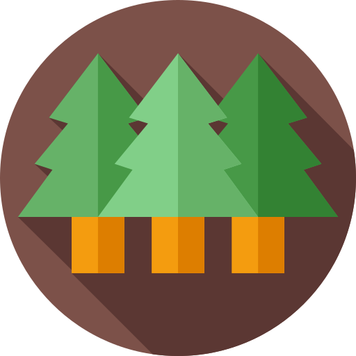 Forest Flat Circular Flat icon