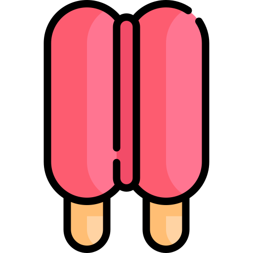 popsicle Kawaii Lineal color Icône
