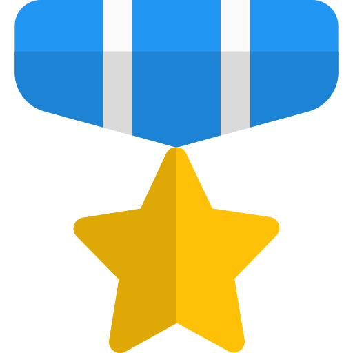 médaille d'honneur Pixel Perfect Flat Icône