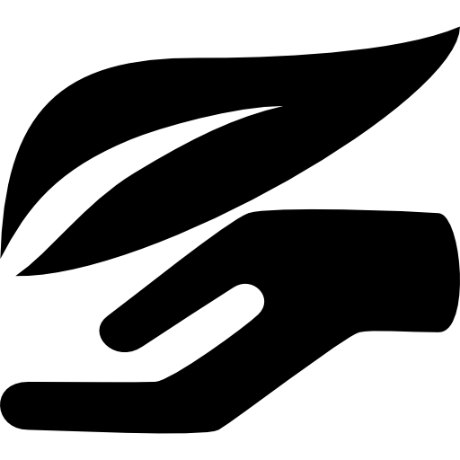 손과 잎 실루엣  icon
