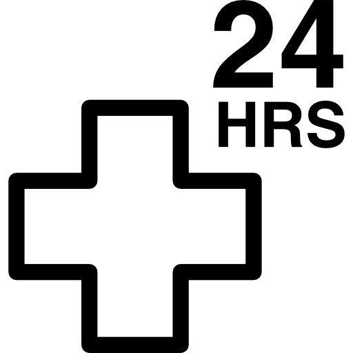 asistencia médica las 24 horas  icono