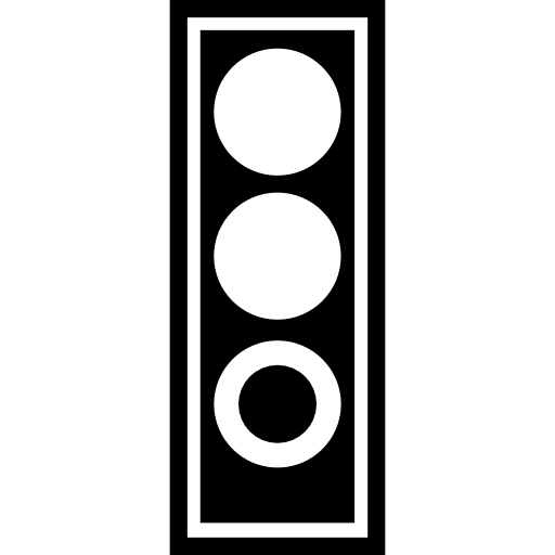 semaforo in verde  icona