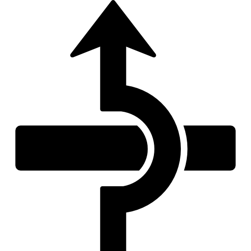 flecha sobre un elemento rectangular  icono