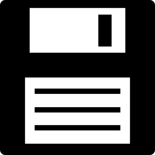 floppy disk digitale gegevensopslag of interface-symbool opslaan  icoon