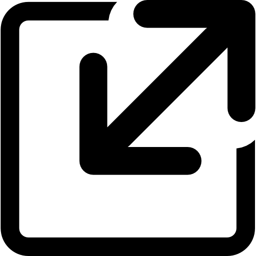 Resize arrow inside a square interface symbol  icon