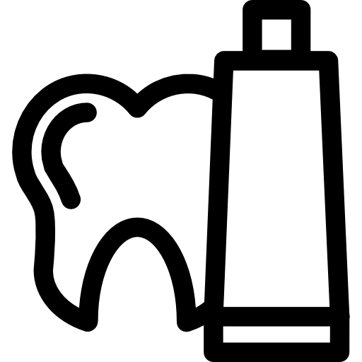 歯の輪郭と歯磨き粉のバリエーション  icon
