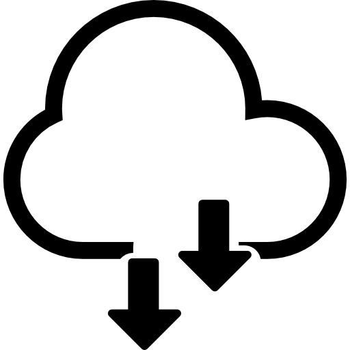 optie voor downloaden van cloudopslag  icoon