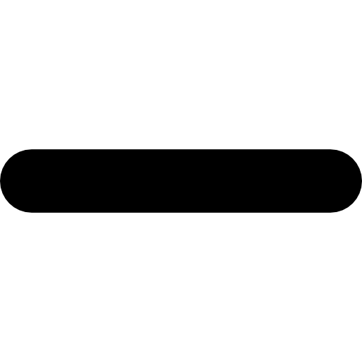 수평 위치에있는 선의 빼기 기호  icon
