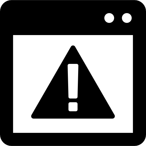 Предупреждающее окно с восклицательным знаком внутри треугольника  иконка