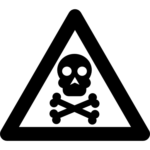 Toxic warning sign  icon