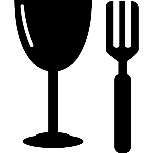 vaso y tenedor  icono