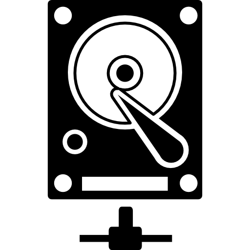red de disco duro  icono