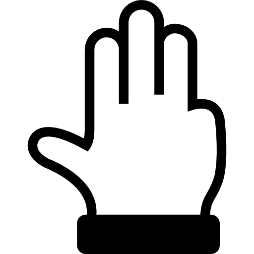 Hand counting four  icon