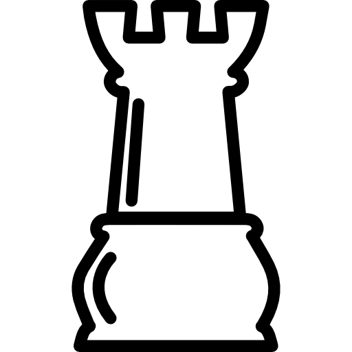 esquema de pieza de ajedrez de torre  icono