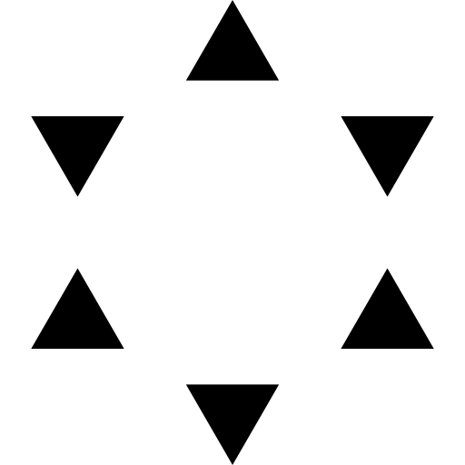 estrela de seis triângulos pequenos  Ícone