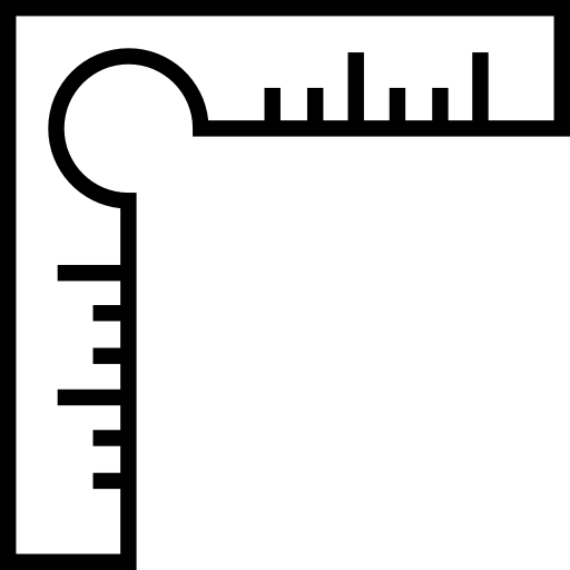 사각형 눈금자 도구  icon