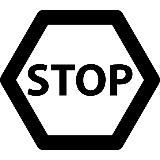 variante del segnale di stop  icona