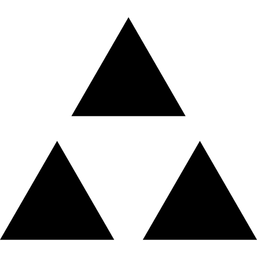 driedubbele driehoek  icoon