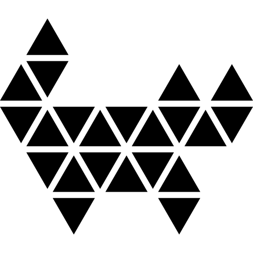 gato poligonal  icono