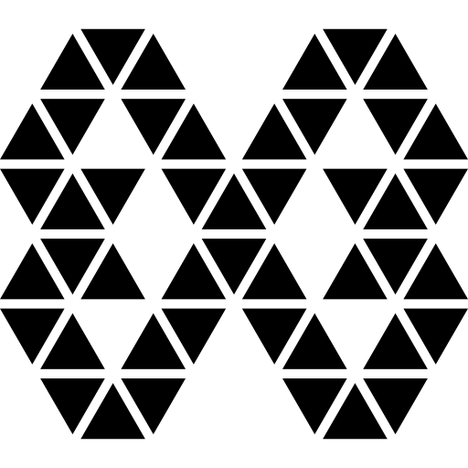 蝶の羽のような多角形の対称的な飾り  icon